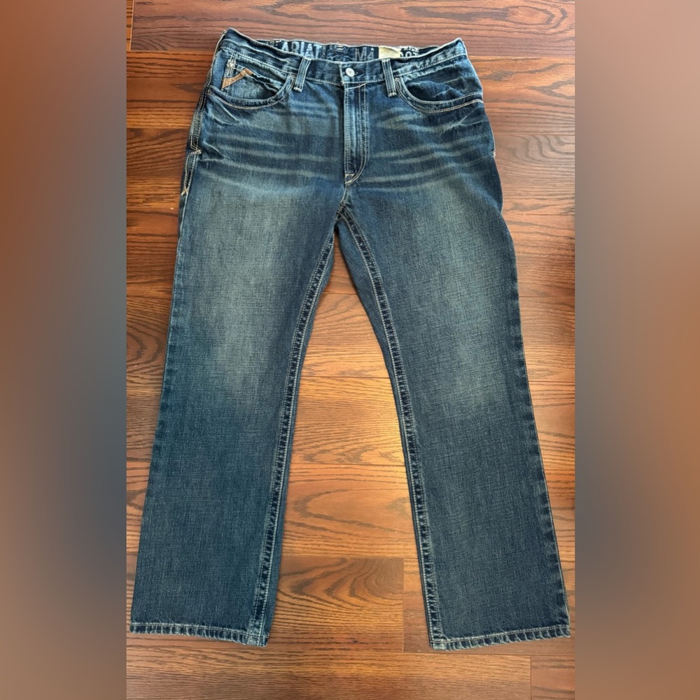 Ariat M4 Low Rise Boot Cut Jeans Mens 36x32 Medium Wash Denim